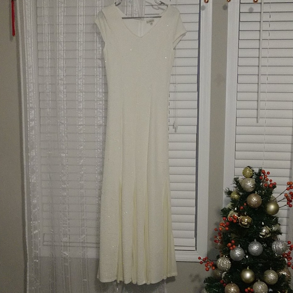 Cream evening gown